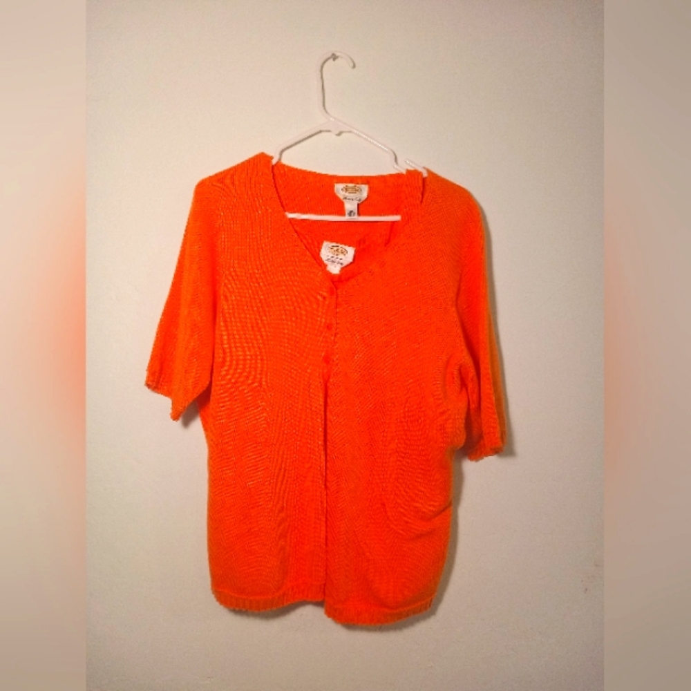 Vintage Talbot's knit tank top and cardigan set, size XL